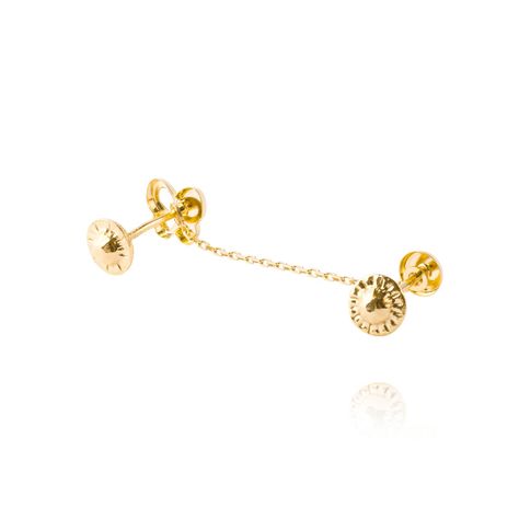Aros de Oro 18kt Modelo Mariposa con Círculo-1