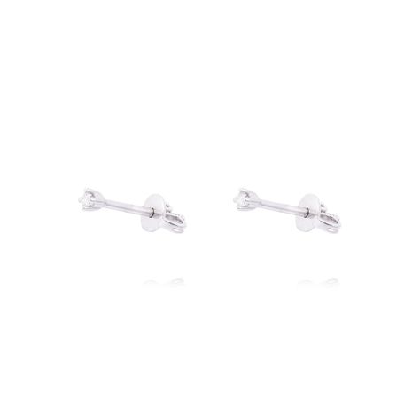 Aros de Oro Blanco 18kt Punto de Luz Grifa con Diamante 4Pts-0
