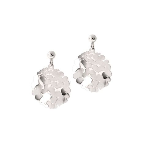Aros de Plata Esterlina 925 Disco de Corazones-0