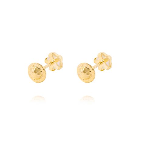Aros de Oro 18kt Estrella Nacar-2