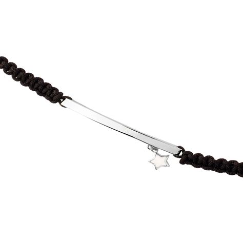 Pulsera de Plata Esterlina 925 Placa Estrella Ajustable-1