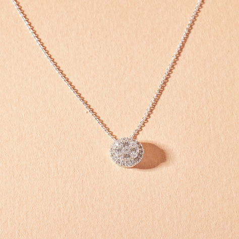 Collar de Oro Blanco 18kt Diamantes 23 Pts  - By Danielle Costantini-0