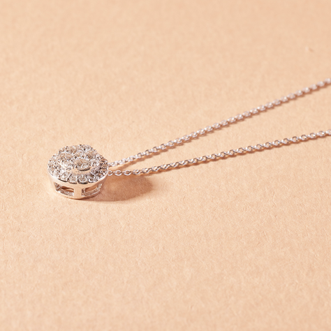 Collar de Oro Blanco 18kt Diamantes 23 Pts  - By Danielle Costantini-1