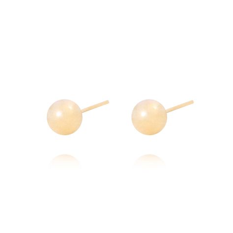 Aros de Oro 18 kt  Modelo Pelotita 7,0mm Tornillo tope-1