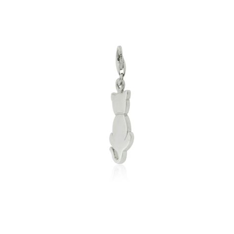 Colgante de Plata Esterlina 925 Gato Liso-2