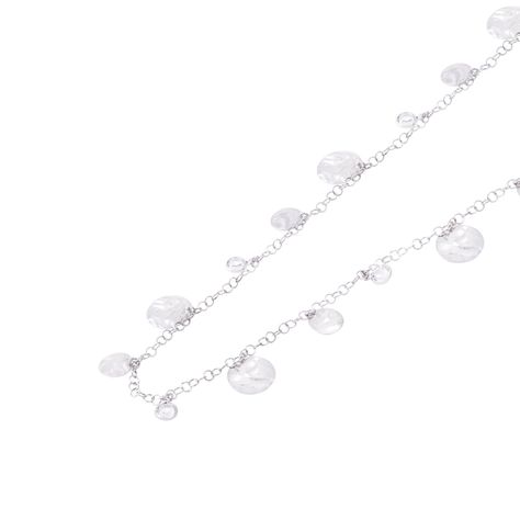 Collar de Plata Esterlina 925 Circonita y Medallones Colgantes-0