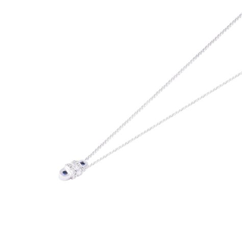 Colgante Oro Blanco 18kt Diseño Zafiros 12x0,75 Pts-1