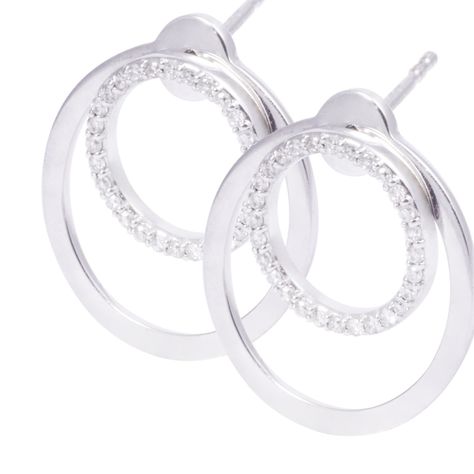 Aros Oro Blanco 18kt 56 Diamantes de 0,3 Pts-1