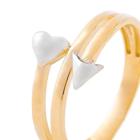 Anillos de Oro 18kt Modelo Corazón y flecha-1