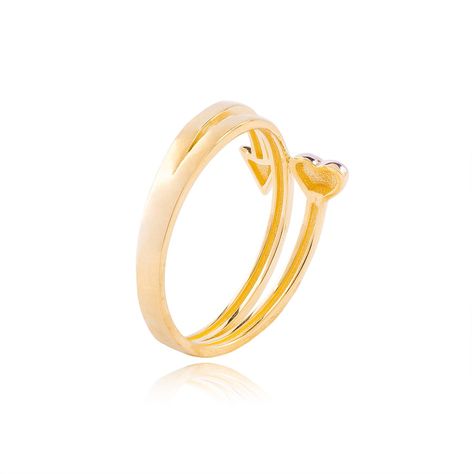 Anillos de Oro 18kt Modelo Corazón y flecha-2