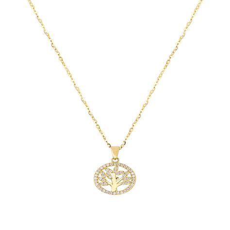 Colgante de Oro 18kt Arbol de la Vida en Circones-1