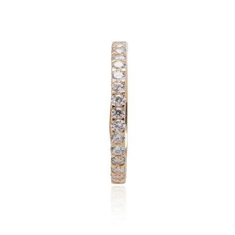 Anillo Compromiso de Oro 18Kt Circonita 1/2 Cintillo-2