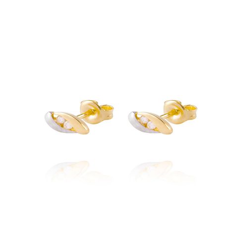 Aros de Oro 18kt Bicolor 2 Circones-0