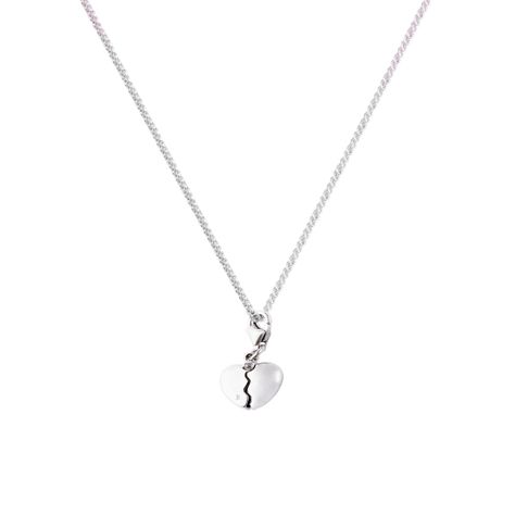 Colgante de Plata Esterlina 925 Corazon Abierto-1