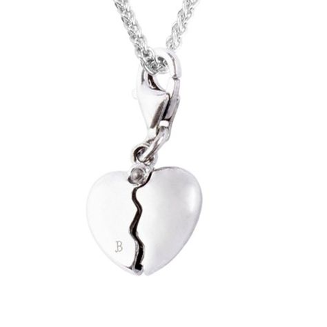 Colgante de Plata Esterlina 925 Corazon Abierto-2