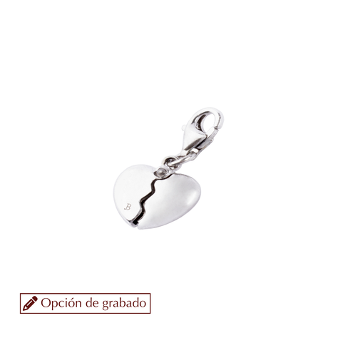 Colgante de Plata Esterlina 925 Corazon Abierto-0