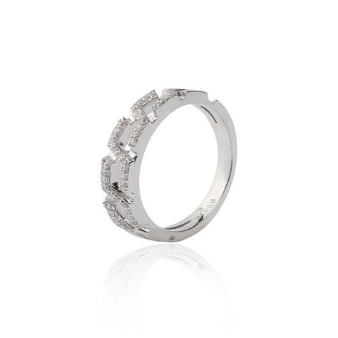 Anillo Oro Blanco 18Kt Diamantes-0