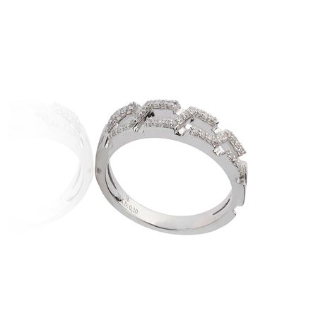 Anillo Oro Blanco 18Kt Diamantes-2