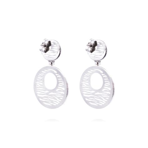 Aros Oro Blanco 18kt Dos Círculos Diamantes 1,38 Qlts-2