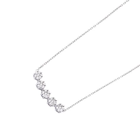 Collar de Oro 18kt con Diamantes de 34Pts SI/H Totales Corte Brillante-0