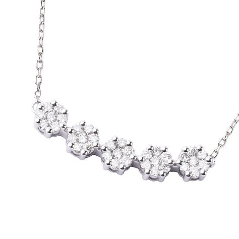 Collar de Oro 18kt con Diamantes de 34Pts SI/H Totales Corte Brillante-1