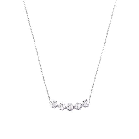 Collar de Oro 18kt con Diamantes de 34Pts SI/H Totales Corte Brillante-2