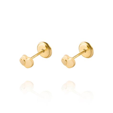 Aros de Oro 18kt Doble de Corazon-0
