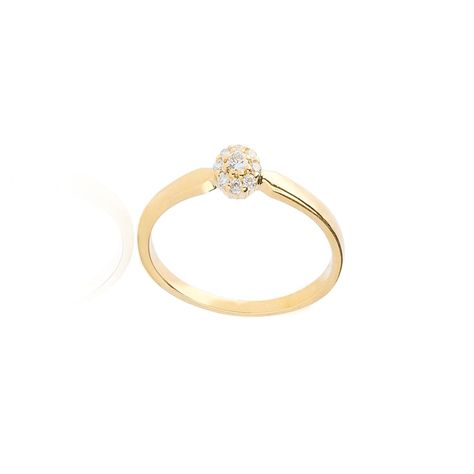 Anillo Oro Amarillo 18kt Diamantes 9 Pts-2