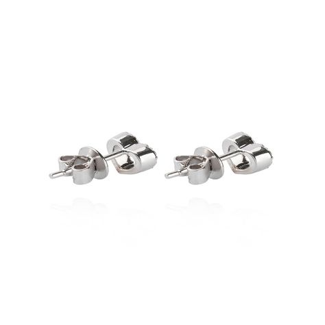 Aros Oro Blanco 18kt Corazón con Diamantes 14pts Total SI/H-1
