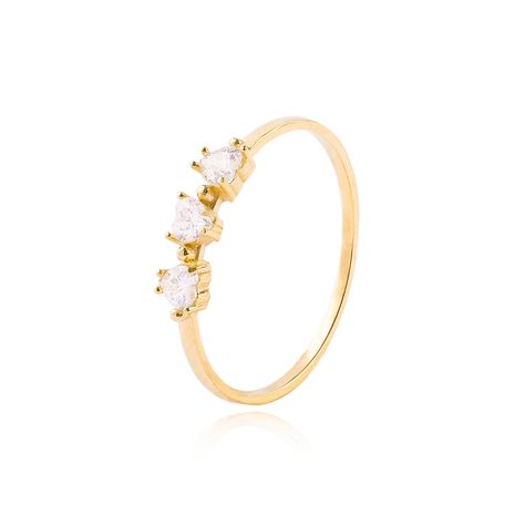 Anillos de Oro 18kt Modelo Corazón Circón-0