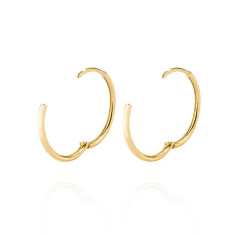 Aros de Oro 18kt Argollas Delgada-1