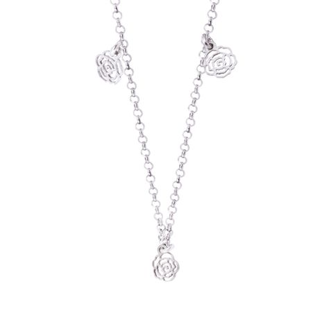 Collar de Plata Esterlina 925 Flores 15-1