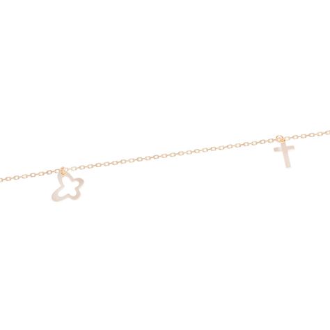 Tobillera Oro Amarillo 18kt Decoraciones-1