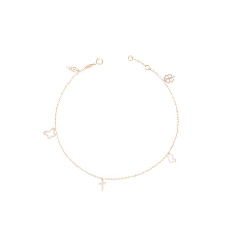 Tobillera Oro Amarillo 18kt Decoraciones-3