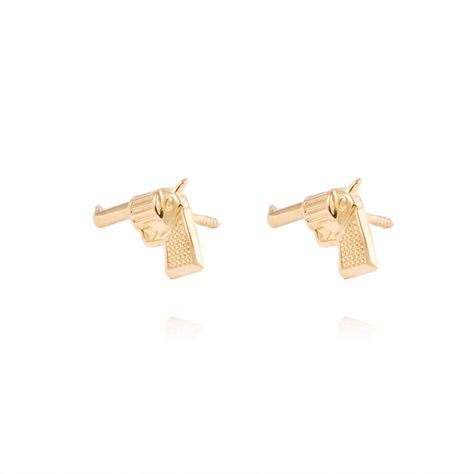 Aros de Oro de 18kt Modelo Pistolitas-1