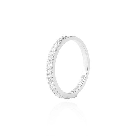 Anillo Oro Blanco 18kt Diamantes de 22 Pts Riel-0