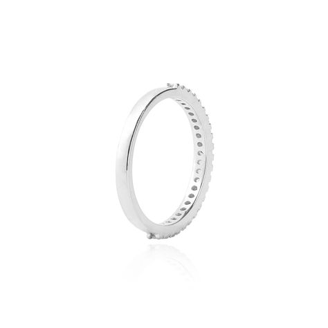 Anillo Oro Blanco 18kt Diamantes de 22 Pts Riel-1