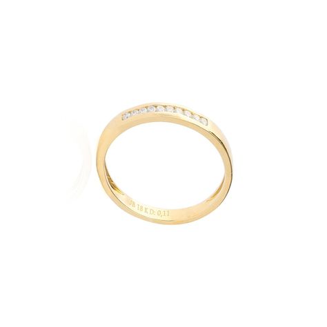 Anillo Oro Amarillo 18kt Diamantes 11 Pts-2