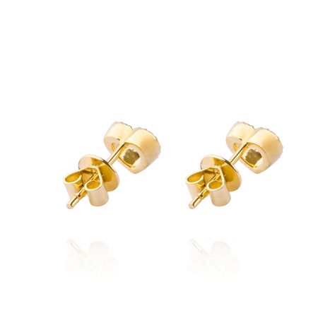 Aros de Oro 18kt con Diamantes 14pts total SI/H Oro Amarillo-2
