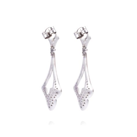 Aros Oro Blanco 18kt Diamantes Negros y Blancos 1,35 Qlts.-2