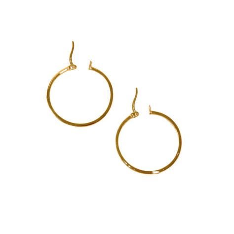 Aros de Oro 18kt Argollas Tubular en 26mm-2