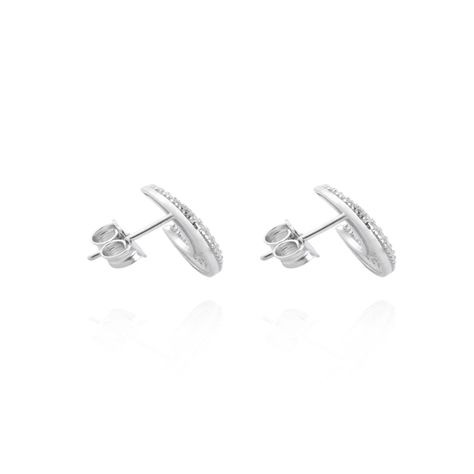 Aros de Plata Esterlina 925 Media Luna Circon Rodio-1