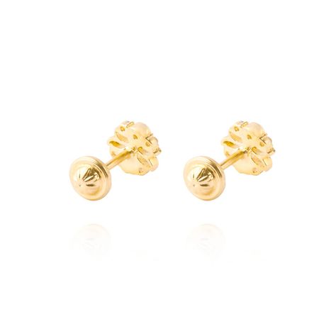 Aros de Oro 18kt Tipo Copo de Nieve-2