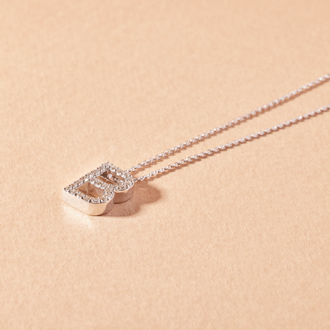 Collar de Oro Blanco 18kt Diamantes 14 Pts  - By Danielle Costantini-1