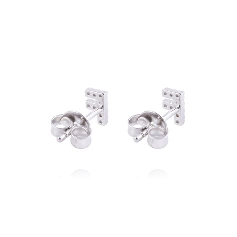 Aros de Plata Esterlina 925 Letra F-2