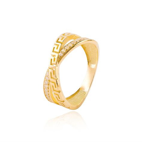 Anillos de Oro 18kt Modelo Circón Cruzado-0