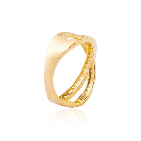 Anillos de Oro 18kt Modelo Circón Cruzado-1