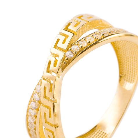 Anillos de Oro 18kt Modelo Circón Cruzado-2