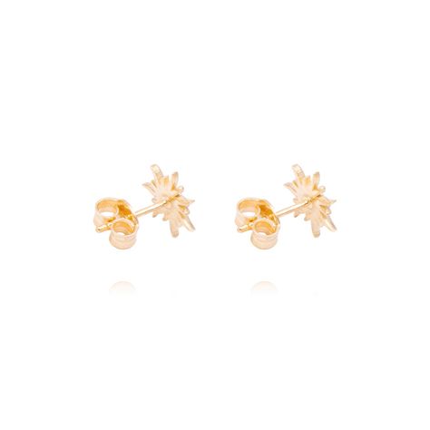 Aros de Oro de 18kt Circonitas en sol-2
