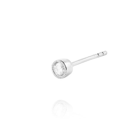 Aro Piercing de Oro Blanco 18kt Diamante 7 Pts-0